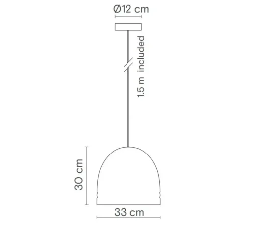 Suspension d'extérieur, Ronda, blanc, IP44, Ø33cm, H30cm - Robin