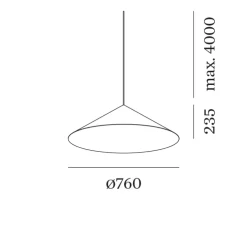Suspension, Dinor 3.0, noir, LED, 1800-2850K, 510lm, Ø76cm, H23,5cm - Wever&Ducré
