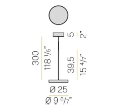 Suspension, Dip, champagne, IP40, LED, dim, 2700K, 1931 lm, Ø25cm, H39,5cm - Panzeri