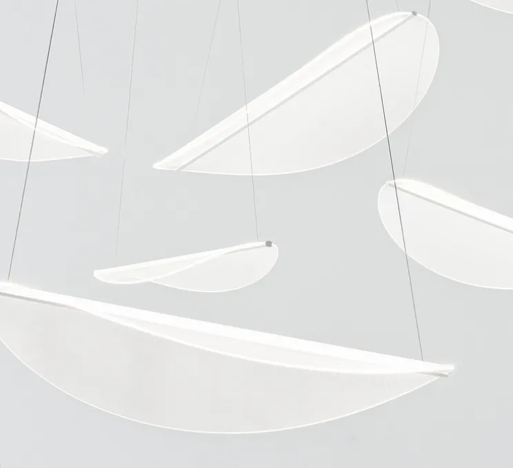 Suspension, Diphy, transparent, LED, dim, 3000K, 2609lm, L53,6cm, H220cm - Stilnovo