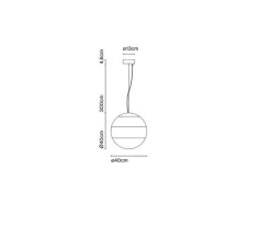 Suspension, Dipping light 40, blanc, LED, 2700k, 3280lm, Ø40cm - Marset