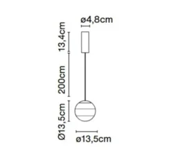 Suspension, Dipping light 13, blanc, LED, 2700k, 463lm, Ø13,5cm - Marset