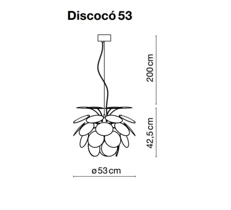 Suspension, Discoco, gris, Ø53cm, H42,5cm - Marset