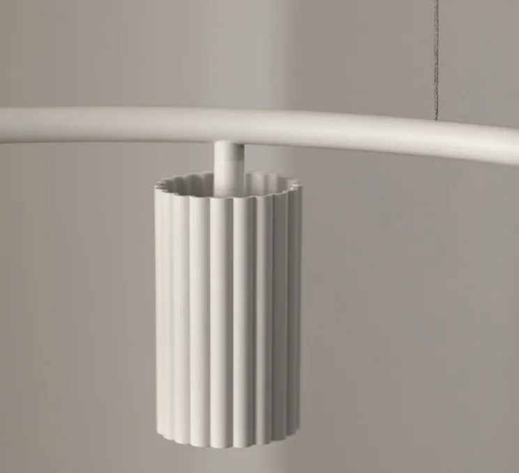 Suspension, Donna Circle 60, beige lin, Ø60cm, H15cm - Pholc