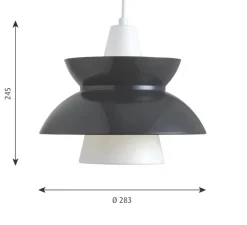 Suspension, Doo Wop, gris foncé, Ø28,3cm, H24,5cm - Louis Poulsen