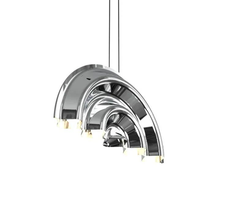 Suspension, Doppler, chrome, LED, dim, 3000K, 3200 lm, L52cm, H26cm - Darmes