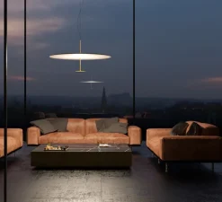 Suspension, Dot 1100, laiton, LED, dim, 2700K, 2139 lm, Ø110cm, H45,5cm - Lumina