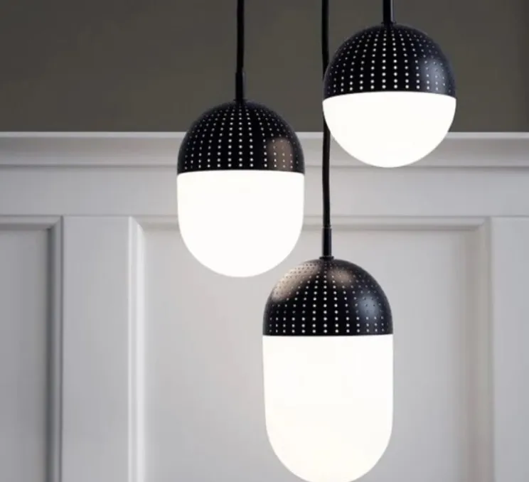 Suspension, Dot, Large, noir, Ø12cm, H21cm - WOUD