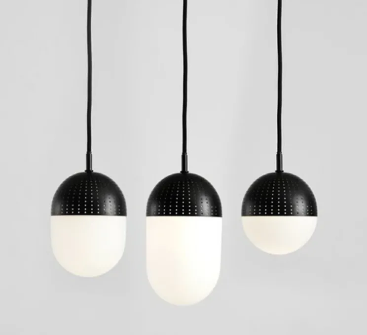Suspension, Dot, Small, noir, LED, Ø12cm, H13cm - Woud