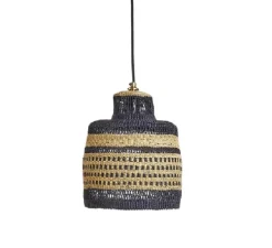 Suspension, Dots, naturel, bleu foncé, Ø22cm, H22cm - Golden Editions
