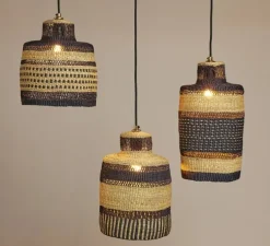 Suspension, Dots, naturel, bleu foncé, Ø22cm, H22cm - Golden Editions