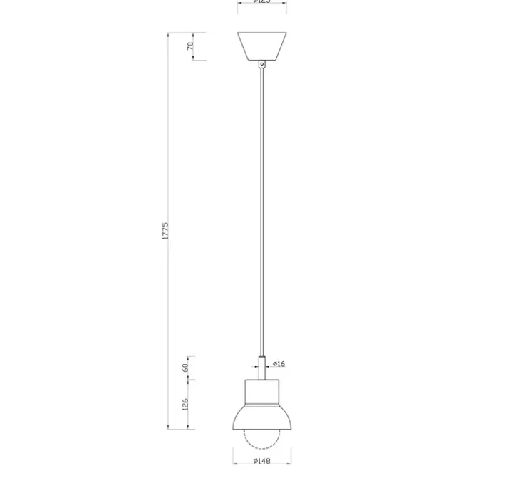 Suspension, Down 15, noir, Ø15cm, H19cm - Cobankeryd