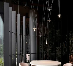 Suspension, D02P6, blanc mat, LED, avec 3 diffuseurs et 3 lentilles, dim, 2700K, 350 lm, Ø12cm, H5cm - OliveLab