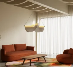 Suspension, Drape Light 78, blanc, LED, dim, 2740K, 2150 lm, Ø78cm, H91cm - Moooi