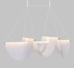 Suspension, Drape Light 118, blanc, LED, dim, 2740K, 3850 lm, L118cm, H91cm - Moooi