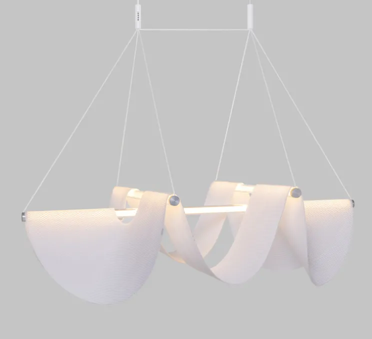 Suspension, Drape Light 118, blanc, LED, dim, 2740K, 3850 lm, L118cm, H91cm - Moooi