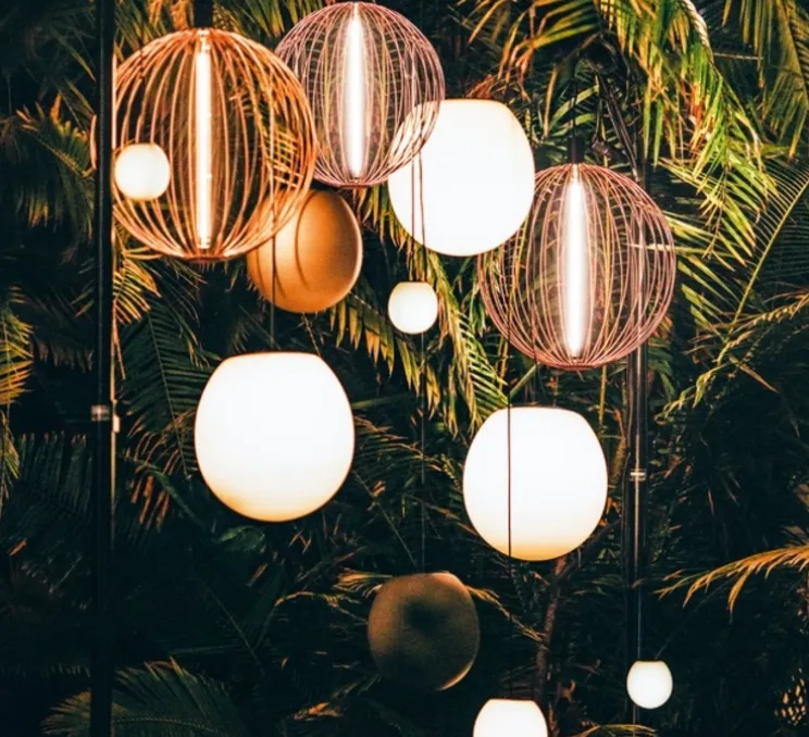 Suspension, Dro 2.0, globe blanc, structure noire, Ø19,5cm, H20,5cm - Wever&Ducré