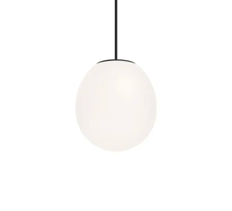 Suspension, Dro 2.0, globe blanc, structure noire, Ø19,5cm, H20,5cm - Wever&Ducré