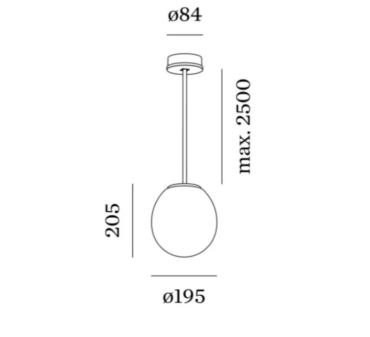 Suspension, Dro 2.0, globe blanc, structure noire, Ø19,5cm, H20,5cm - Wever&Ducré