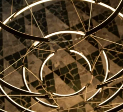 Suspension, Drop 9, noir mat, LED, dim, 1-10V, 2700K, 8700 lm, Ø110cm, H66cm - Nemo Lighting