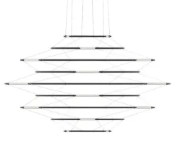 Suspension, Drop 9, noir mat, LED, dim, 1-10V, 2700K, 8700 lm, Ø110cm, H66cm - Nemo Lighting