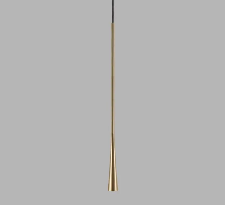 Suspension, Drop S2, laiton, LED, 2700K, 540 lm, Ø5,5cm, H90cm - Light Point