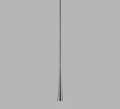 Suspension, Drop S2, titanium, LED, dim, 2700K, 540 lm, Ø5,5cm, H90cm - Light Point