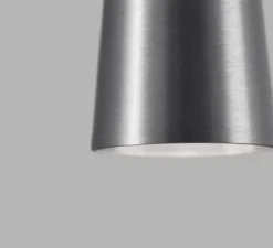 Suspension, Drop S2, titanium, LED, dim, 2700K, 540 lm, Ø5,5cm, H90cm - Light Point