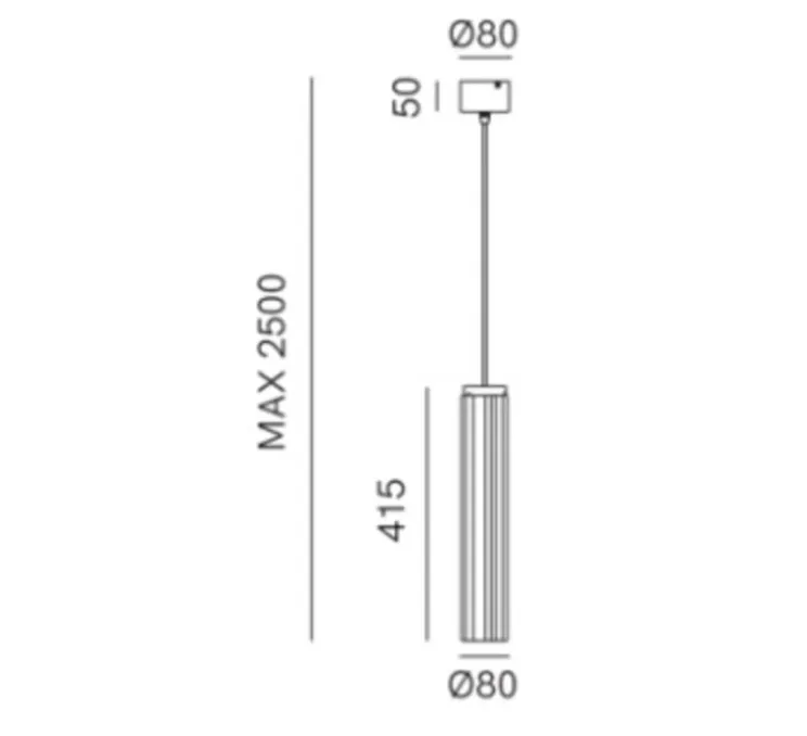 Suspension, Dune 299.01.OSC, laiton bruni et céramique, Ø8cm, H41,5cm-Il Fanale