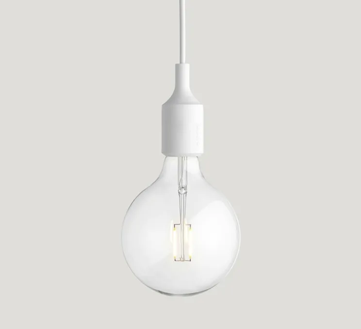 Suspension, E27, blanc, LED, H23cm, Ø12,5cm - Muuto