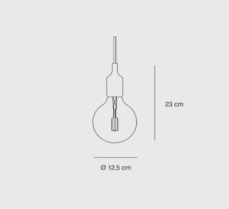 Suspension, E27, blanc, LED, H23cm, Ø12,5cm - Muuto