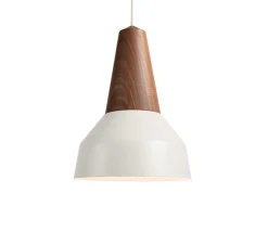 Suspension, Eikon Basic, noyer et blanc, Ø26cm, H35cm - Schneid