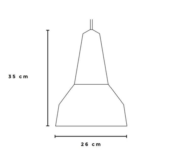 Suspension, Eikon Basic, noyer et bleu véritable, Ø26cm, H35cm - Schneid