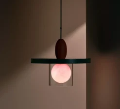 Suspension, Eirene, bleu pétrole, orange, rose, Ø54cm, H43,5cm - Sphaer