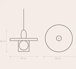 Suspension, Eirene, bleu pétrole, orange, rose, Ø54cm, H43,5cm - Sphaer