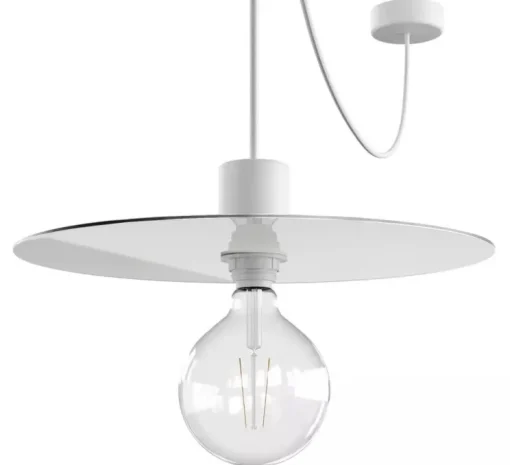 Suspension, Eiva Elegant, blanc, IP65, Ø40cm, H7,5cm - Creative Cables