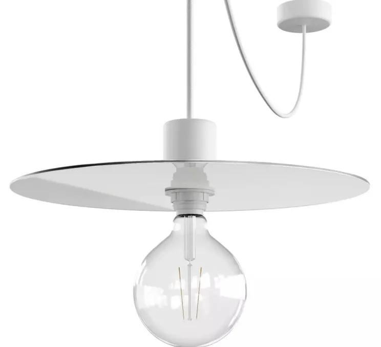 Suspension, Eiva Elegant, blanc, IP65, Ø40cm, H7,5cm - Creative Cables