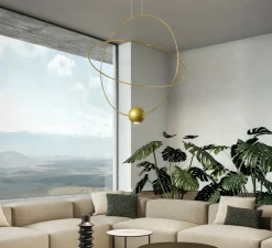 Suspension, Elara medium, or, LED, 3000K, 845 lm, Ø60cm, H63,7cm - Lodes