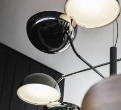 Suspension, Elisabeth, chrome noir, LED, dim, 0-10V, 3000k, 8 x 827 lm, Ø110cm, H30cm - Penta