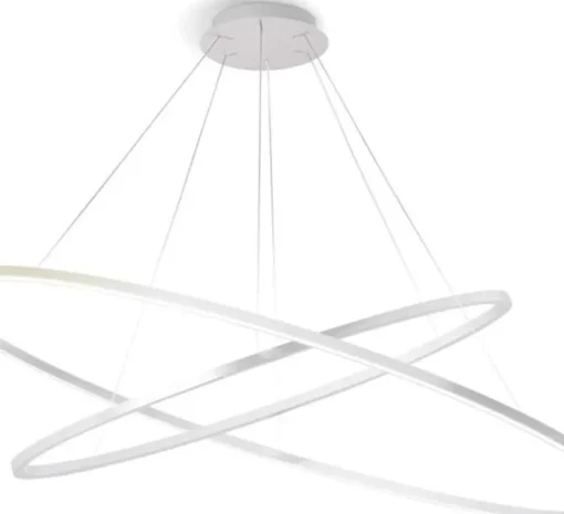 Suspension, Ellisse double, blanc, LED, 2700k, 4675lm, Ø135cm, H70cm - Nemo lighting