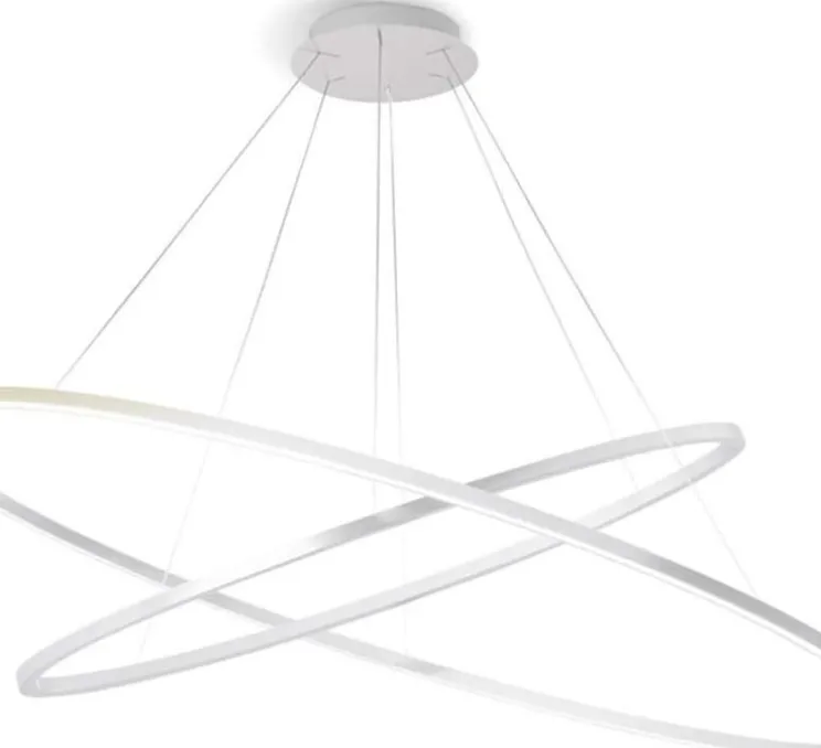 Suspension, Ellisse double, blanc, LED, 2700k, 4675lm, Ø135cm, H70cm - Nemo lighting