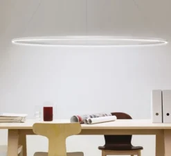Suspension, Ellisse major, blanc, LED, uplight, 2700k, 7800lm, L135cm, P70cm - Nemo lighting
