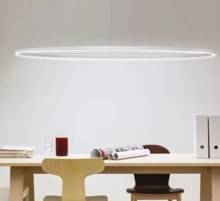 Suspension, Ellisse major, blanc, LED, uplight, 2700k, 7800lm, L135cm, P70cm - Nemo lighting