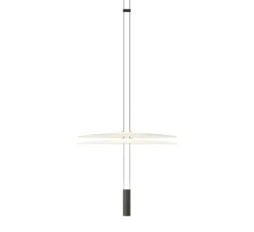 Suspension encastrable, Flamingo mini 1575, blanc et noir, LED, dim, 2700K, 726 lm, Ø45cm, H93cm - Vibia