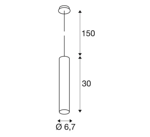 Suspension, Enola B, Doré, Ø6,7cm, H30cm - Slv