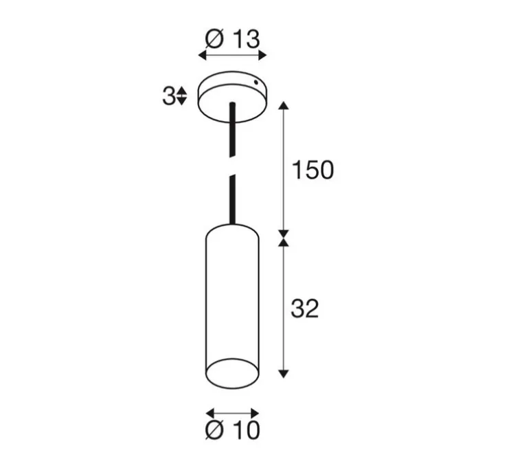 Suspension, Enola, blanc, Ø10cm, H32cm - SLV