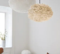 Suspension, Eos M, plumes d'oie, marron, Ø45cm, H30cm - Umage