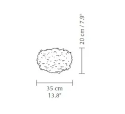 Suspension, Eos mini, gris clair , Ø35cm, H20cm - Umage