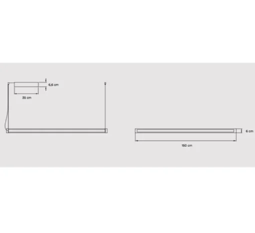 Suspension, Estela, turquoise , LED, 3000K, 2400lm, L150cm, H6cm - LZF