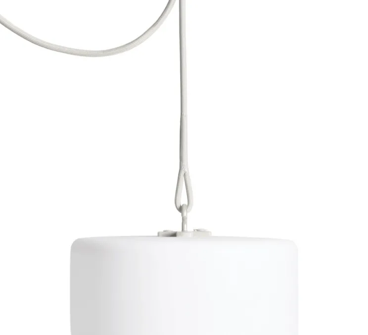 Suspension et lampe à planter, baladeuse, Thierry le Swinger, gris, LED, Ø40,5cm, H20,5cm - Fatboy